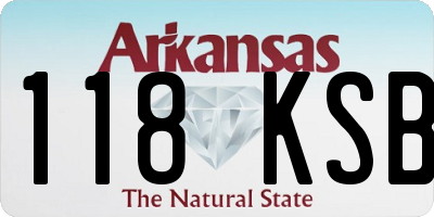 AR license plate 118KSB