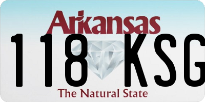 AR license plate 118KSG