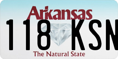 AR license plate 118KSN