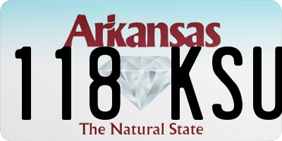 AR license plate 118KSU