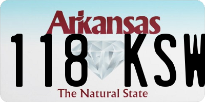 AR license plate 118KSW