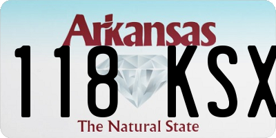 AR license plate 118KSX