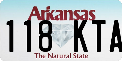 AR license plate 118KTA