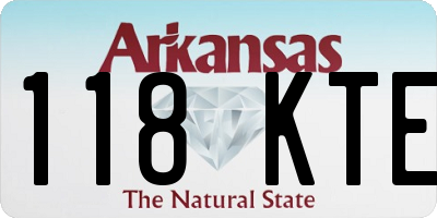 AR license plate 118KTE