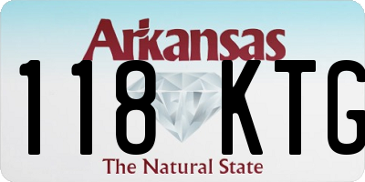 AR license plate 118KTG
