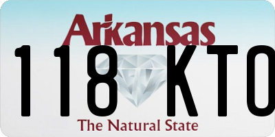 AR license plate 118KTO