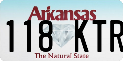 AR license plate 118KTR