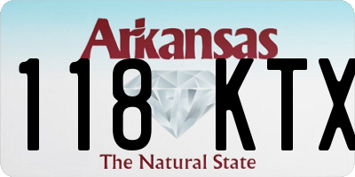 AR license plate 118KTX