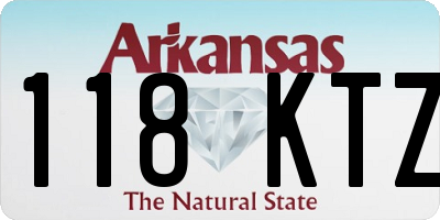 AR license plate 118KTZ
