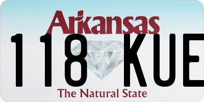 AR license plate 118KUE
