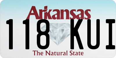 AR license plate 118KUI