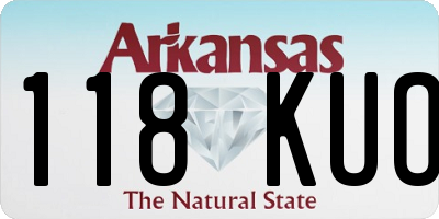 AR license plate 118KUO