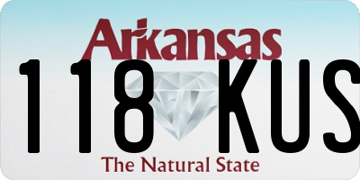AR license plate 118KUS