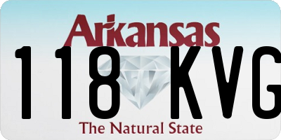 AR license plate 118KVG