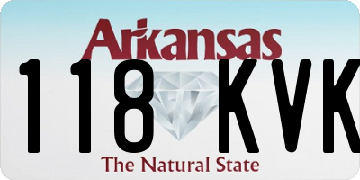 AR license plate 118KVK