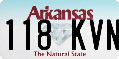AR license plate 118KVN
