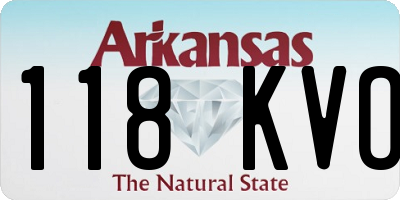 AR license plate 118KVO