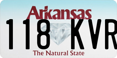 AR license plate 118KVR