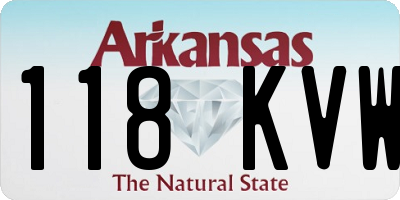 AR license plate 118KVW