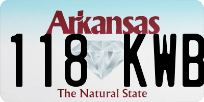 AR license plate 118KWB