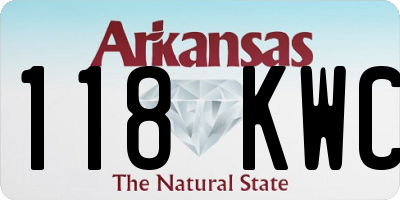 AR license plate 118KWC