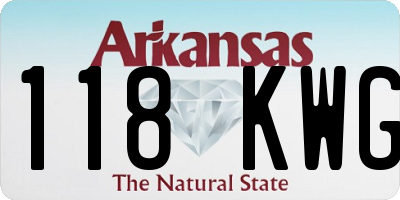 AR license plate 118KWG