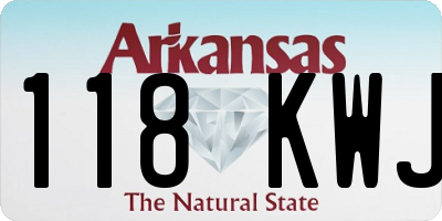 AR license plate 118KWJ
