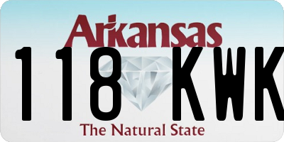 AR license plate 118KWK