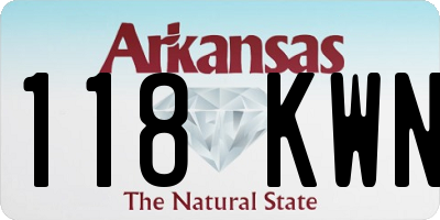 AR license plate 118KWN