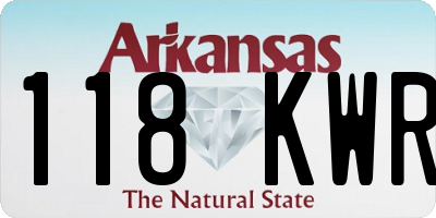 AR license plate 118KWR