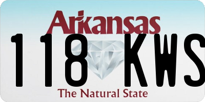 AR license plate 118KWS