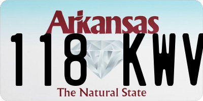 AR license plate 118KWV