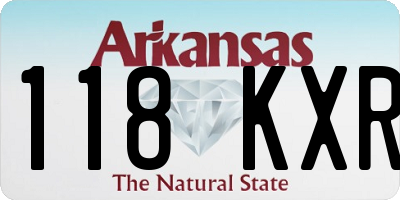 AR license plate 118KXR
