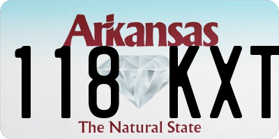 AR license plate 118KXT