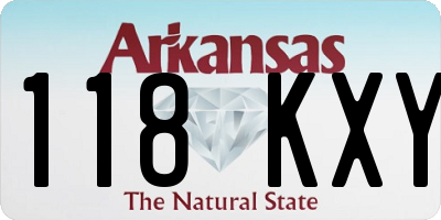 AR license plate 118KXY