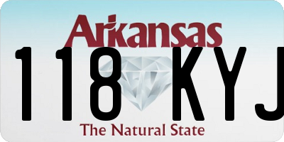 AR license plate 118KYJ