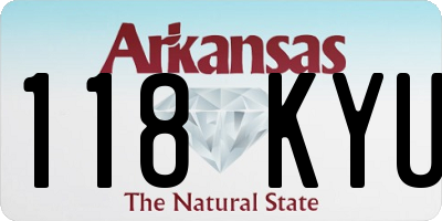 AR license plate 118KYU