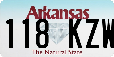 AR license plate 118KZW