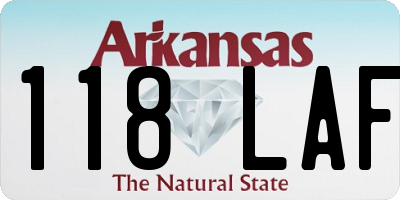 AR license plate 118LAF