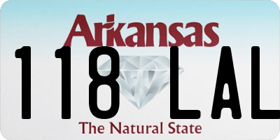 AR license plate 118LAL