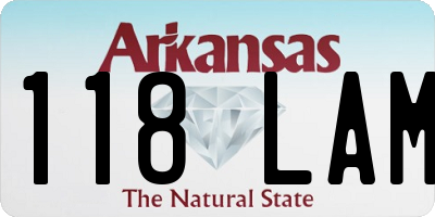 AR license plate 118LAM