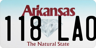 AR license plate 118LAO