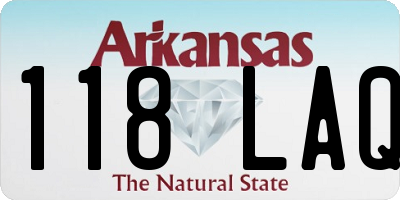 AR license plate 118LAQ
