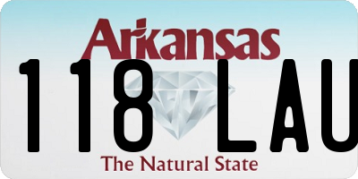 AR license plate 118LAU