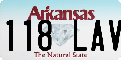 AR license plate 118LAV