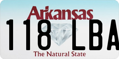AR license plate 118LBA