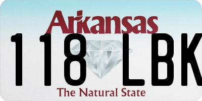 AR license plate 118LBK