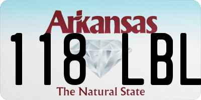 AR license plate 118LBL
