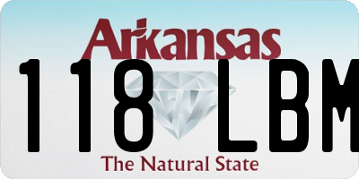 AR license plate 118LBM