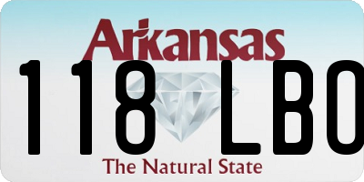 AR license plate 118LBO